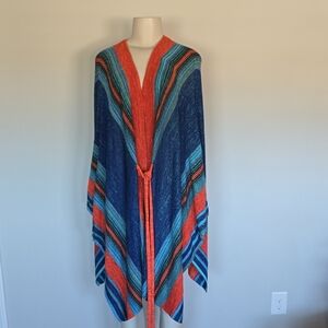 Free People In A Moment Ruana-mudnight metallic combo-one size